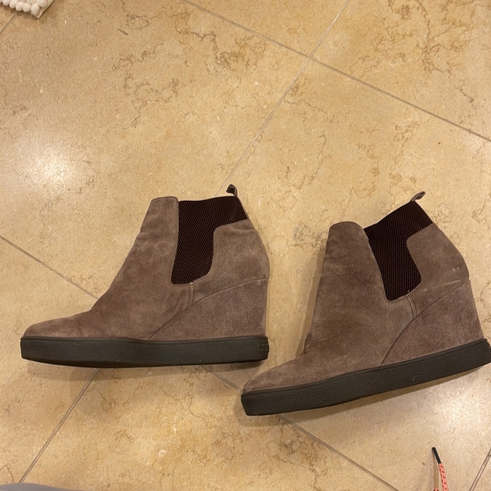 Aquatalia ankle boots taupe 11 Claire pebbled suede - Picture 3 of 7